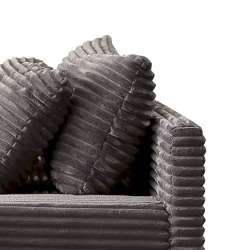 Chaise longue moderne et élégante revêtue de tissu velours côtelé