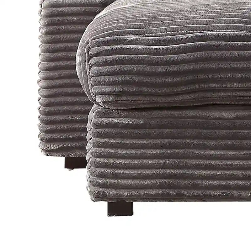 Chaise longue moderne et élégante revêtue de tissu velours côtelé