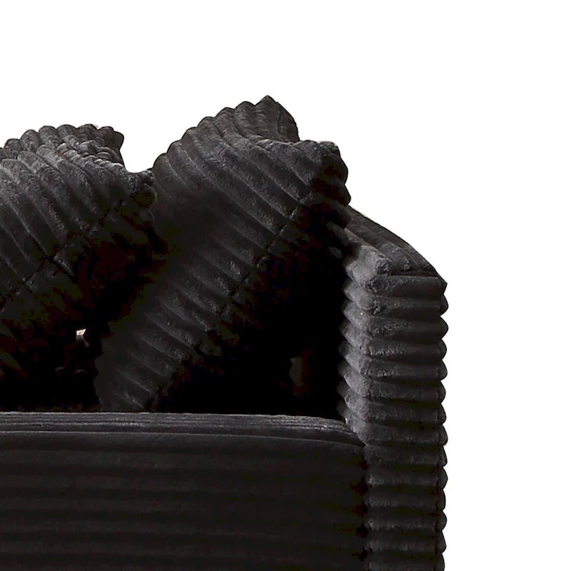 Chaise longue moderne et élégante revêtue de tissu velours côtelé