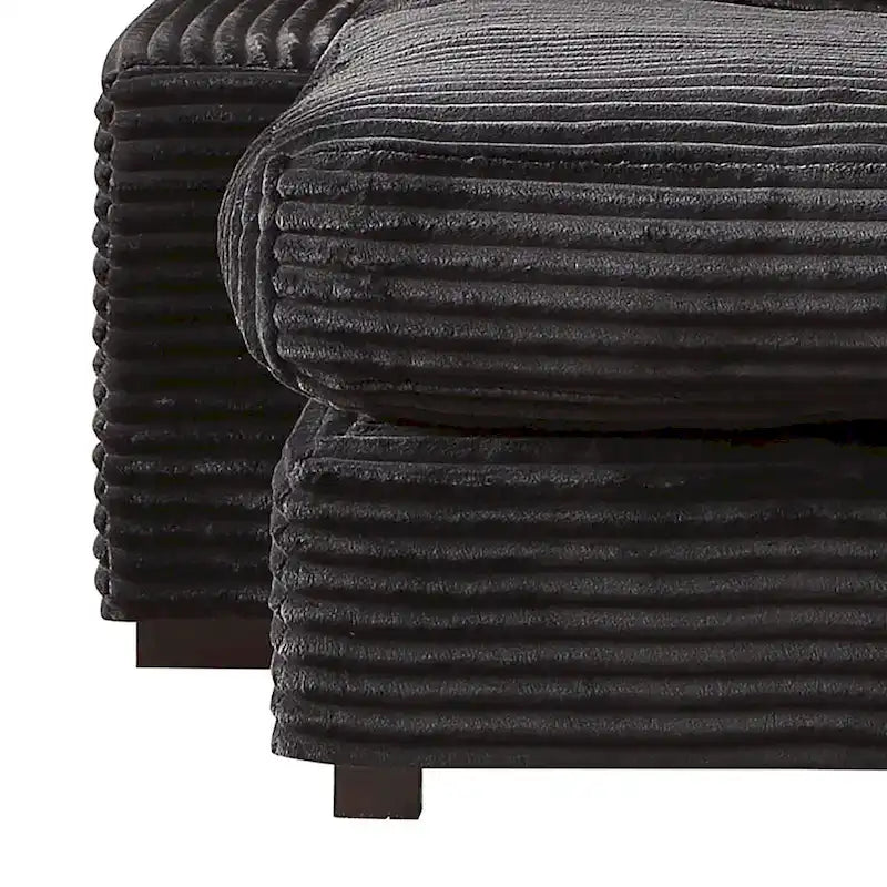 Chaise longue moderne et élégante revêtue de tissu velours côtelé