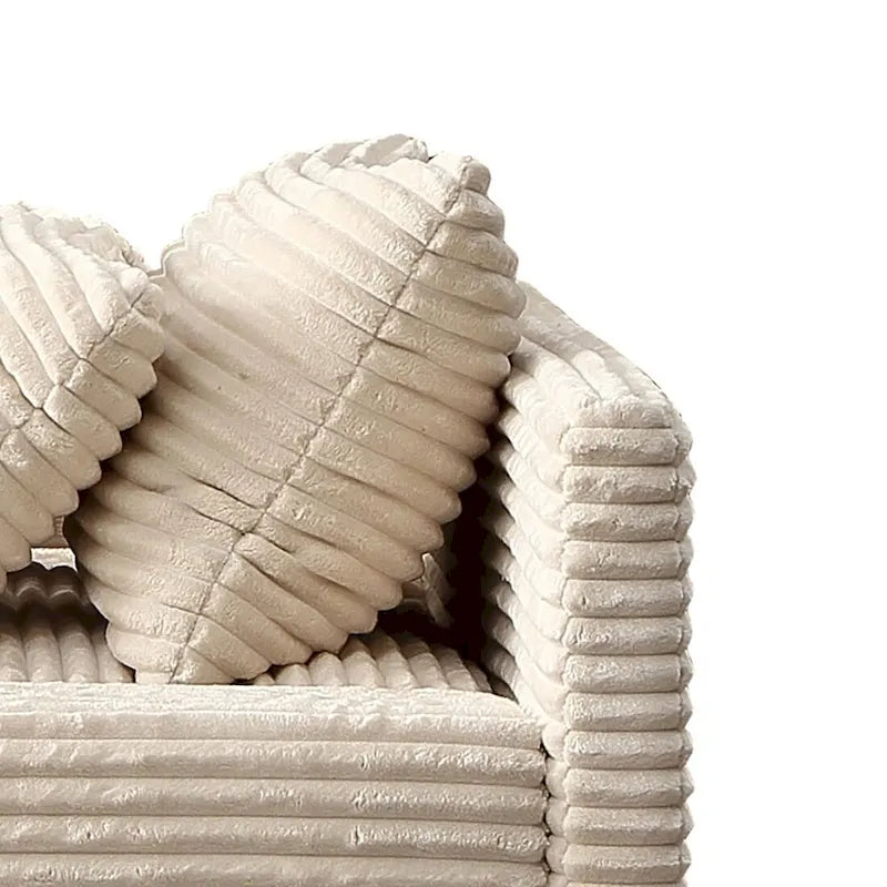 Chaise longue moderne et élégante revêtue de tissu velours côtelé