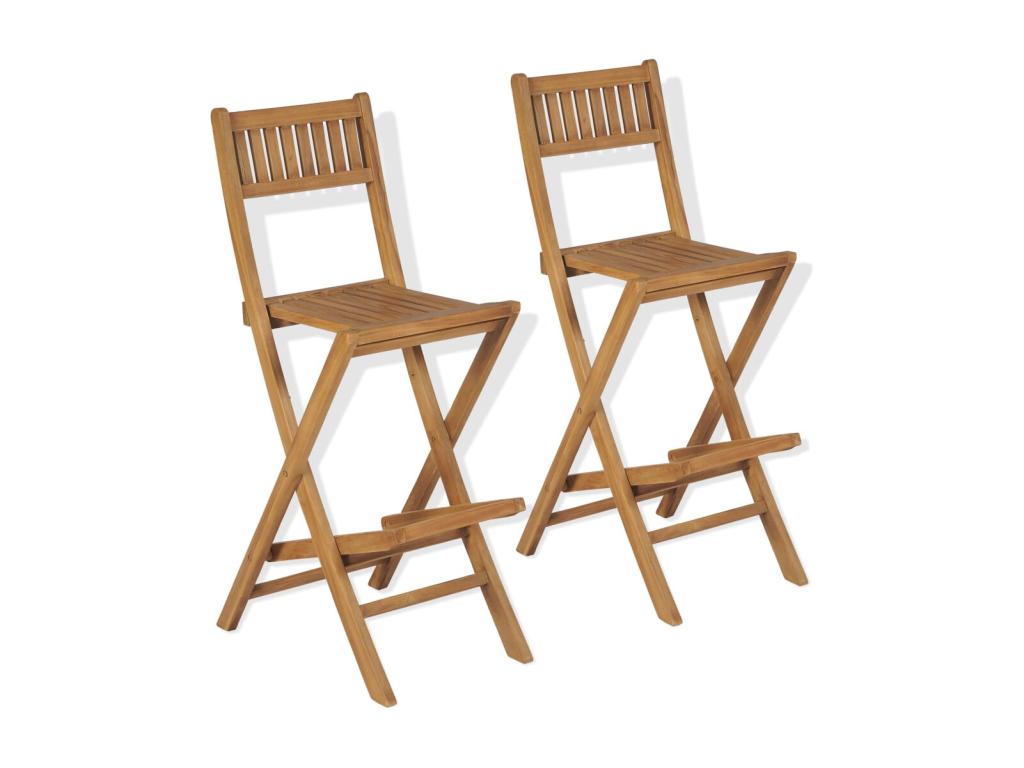 Tabourets de bar pliables - Marron