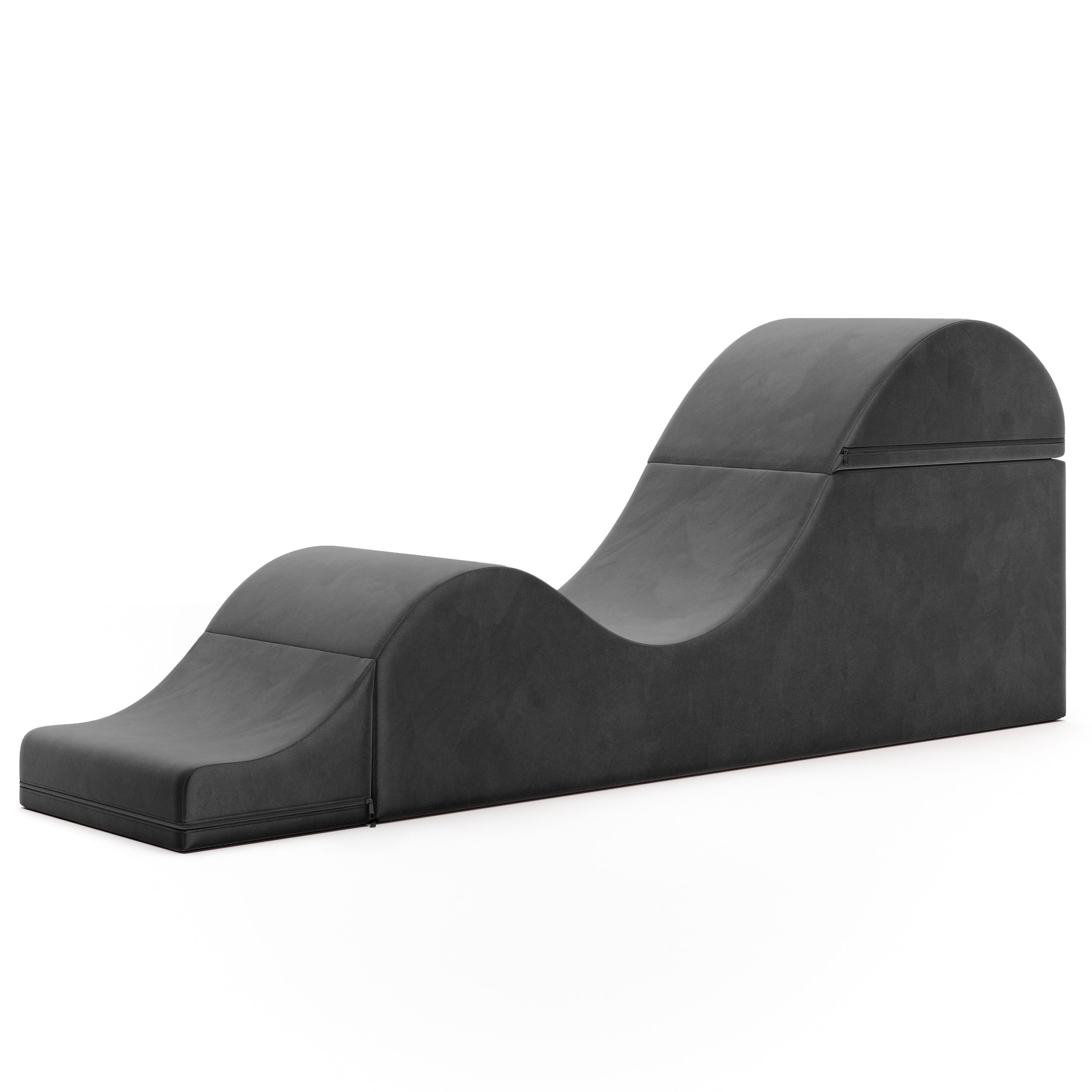 Chaise longue convertible Avana Kami / Yoga et massage - Pouf 2 en 1 avec fauteuil de yoga dépliable dissimulé, Microvelours - Non disponible