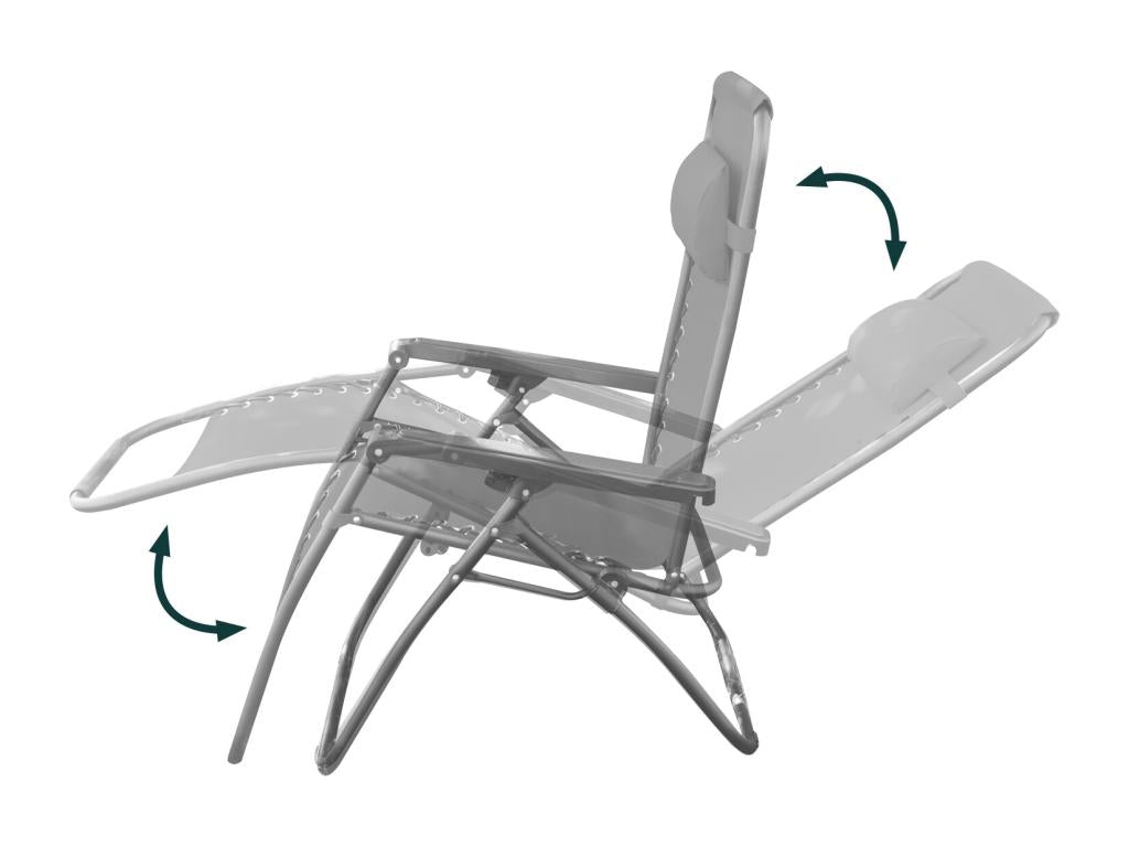 Lot de chaises longues de jardin - Beige