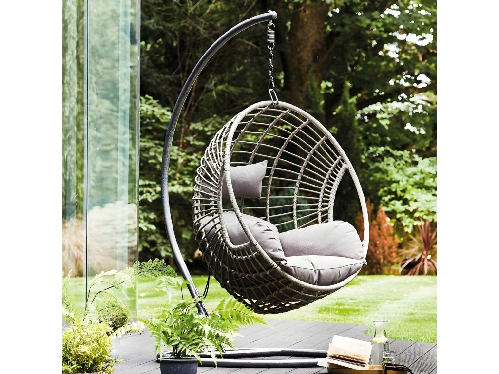 Fauteuil en rotin - Gris (plage)