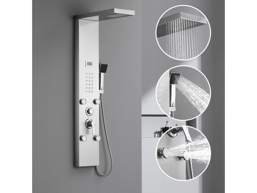 Colonne Douche Hydromassante - Argenté