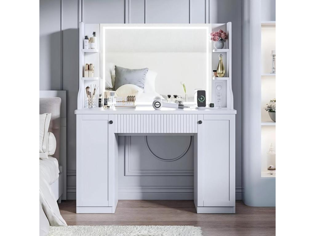 Coiffeuse - Blanc (110x40x138cm)