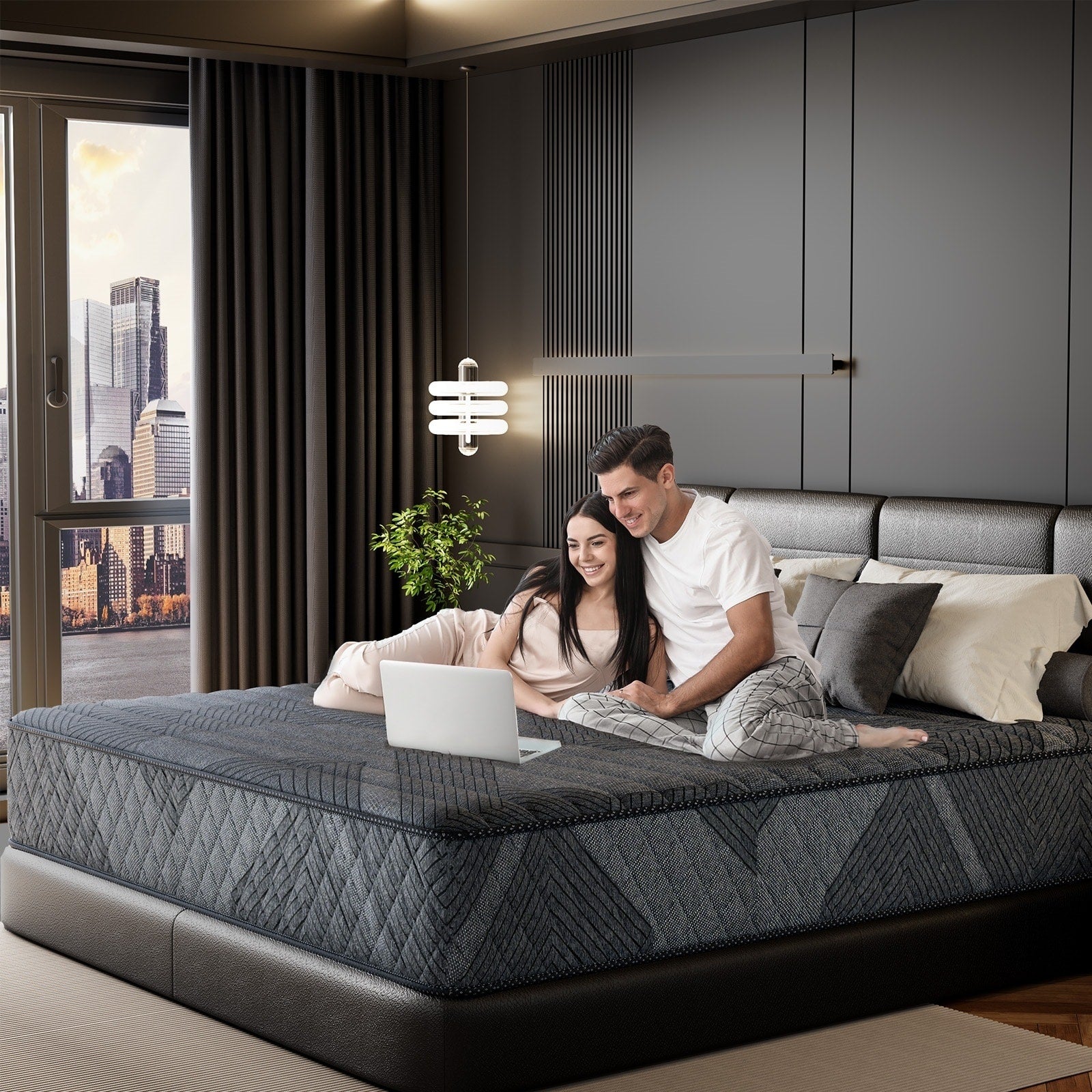 Matelas SweDrea Plush Hybrid Memory Foam 8/12 po. Rafraîchissant et respirant, certifié CertiPUR-US, SGS et OEKO-TEX®.