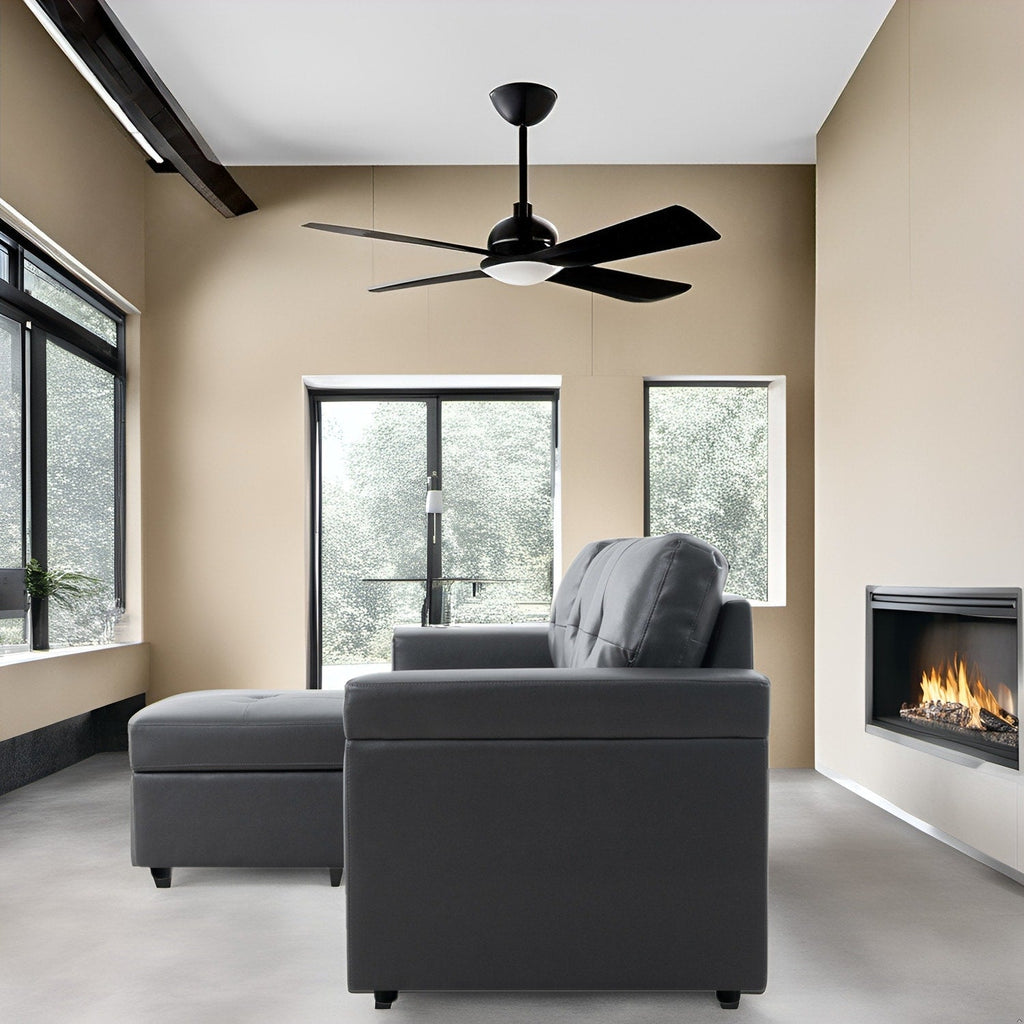 Canapé d'angle réversible avec lit gigogne, méridienne avec rangement dissimulé, pieds robustes.