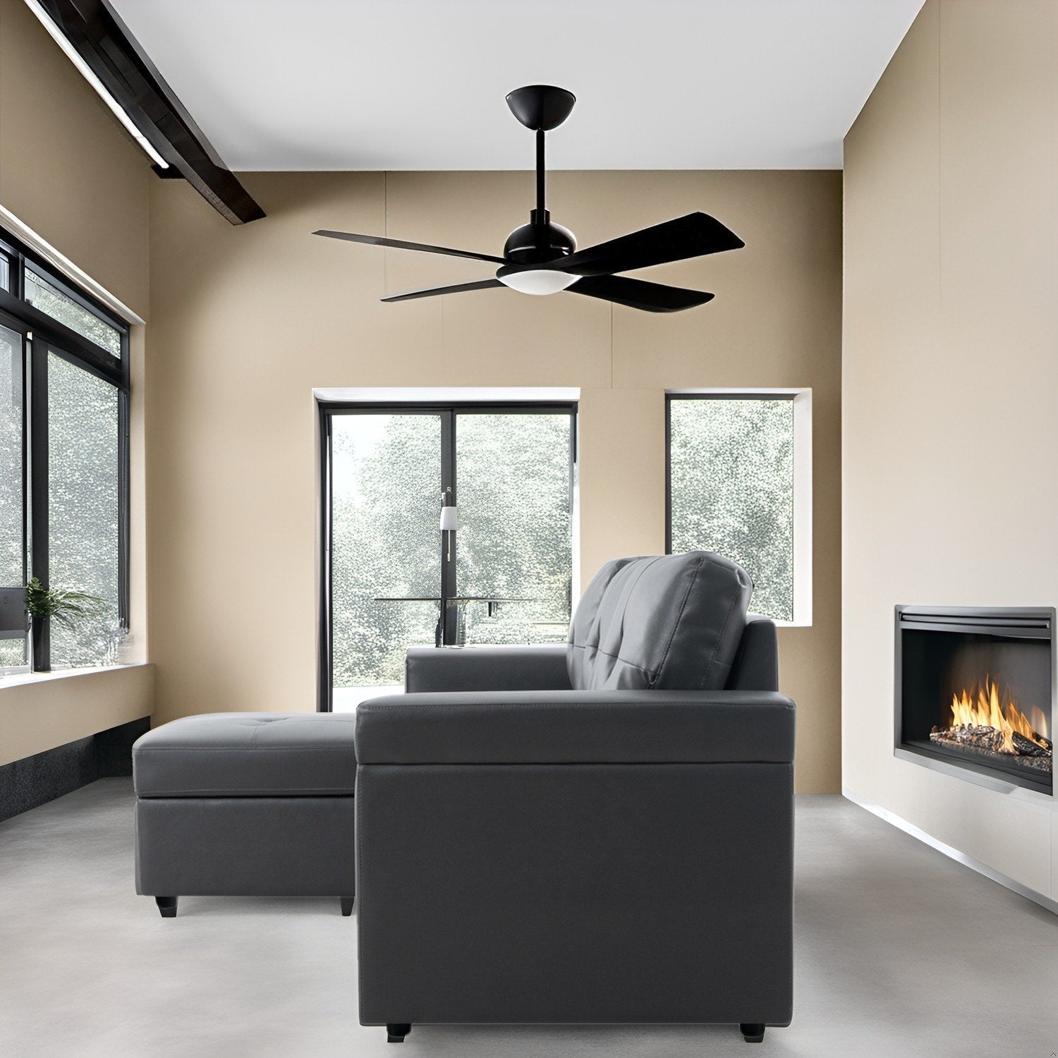 Canapé d'angle réversible avec lit gigogne, méridienne avec rangement dissimulé, pieds robustes.