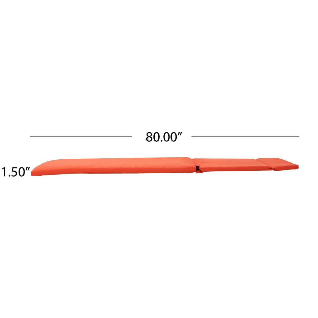 Ensemble de coussins d'extérieur Salem pour chaise longue - Coussins seulement (lot de 2) par Christopher Knight Home - 79,25 cm (L) x 27,50 cm (l) x 1,50 cm (H)