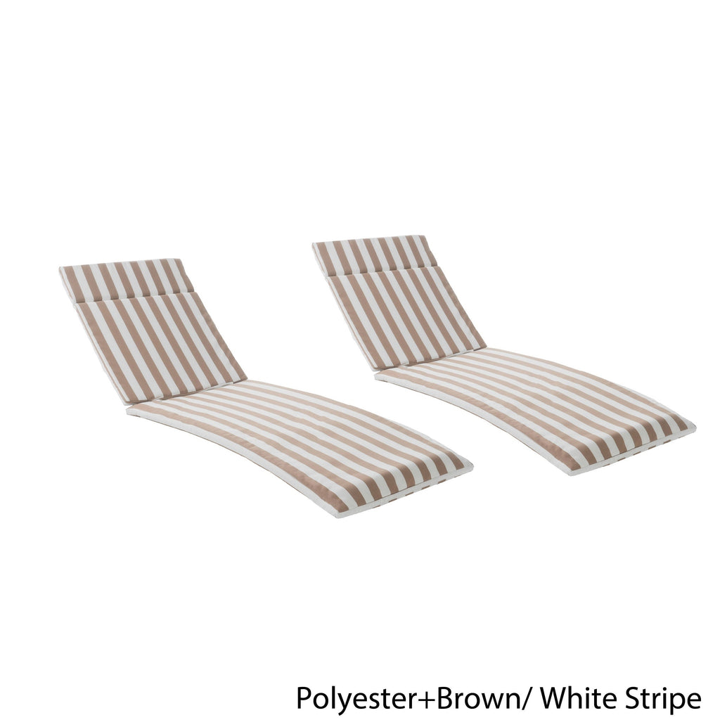 Ensemble de coussins d'extérieur Salem pour chaise longue - Coussins seulement (lot de 2) par Christopher Knight Home - 79,25 cm (L) x 27,50 cm (l) x 1,50 cm (H)