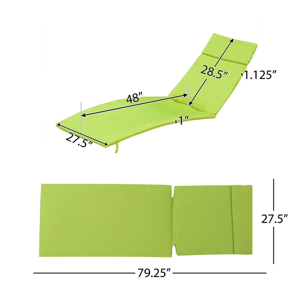 Ensemble de coussins d'extérieur Salem pour chaise longue - Coussins seulement (lot de 2) par Christopher Knight Home - 79,25 cm (L) x 27,50 cm (l) x 1,50 cm (H)