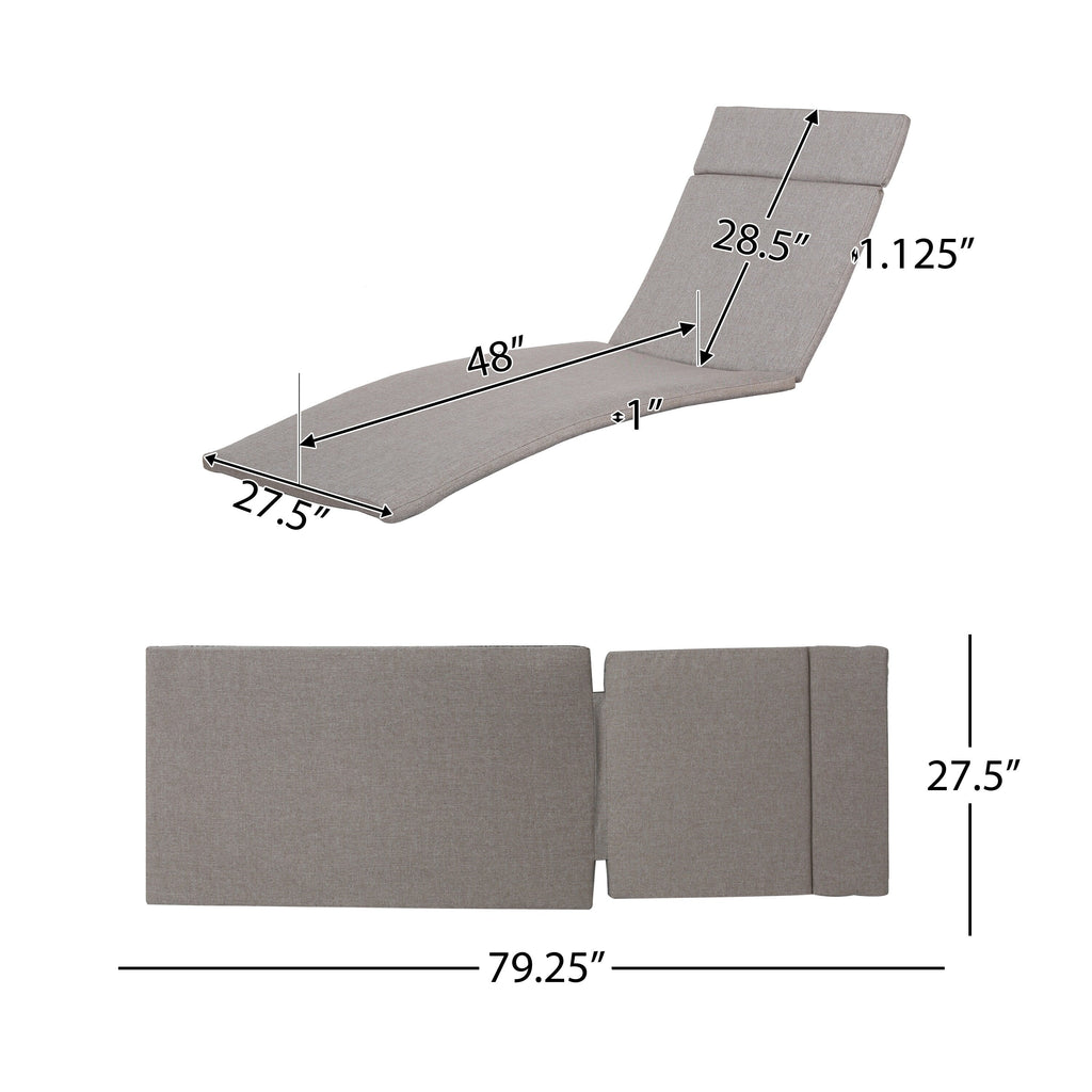 Ensemble de coussins d'extérieur Salem pour chaise longue - Coussins seulement (lot de 2) par Christopher Knight Home - 79,25 cm (L) x 27,50 cm (l) x 1,50 cm (H)
