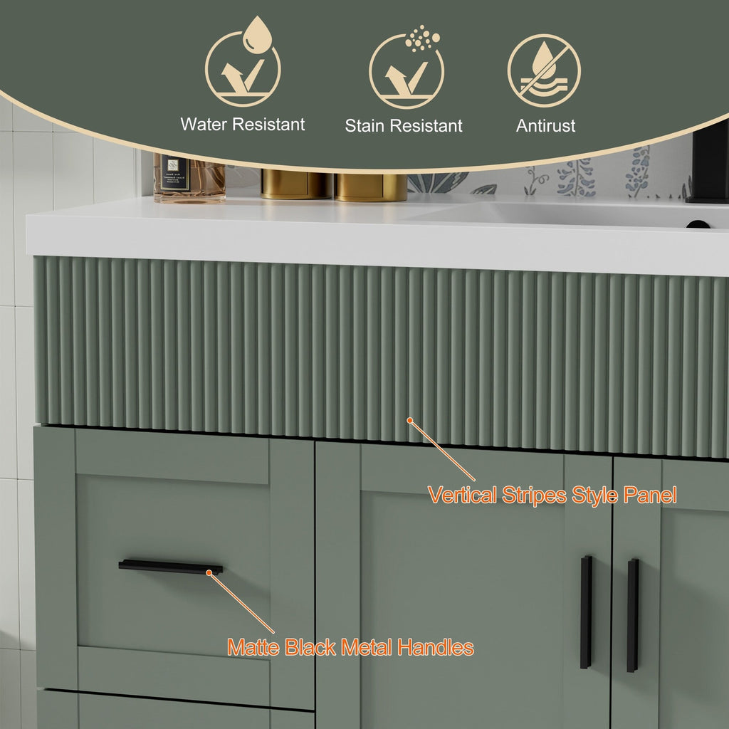 Ensemble meuble-lavabo Wavy Line 30/36/48 avec lavabo et robinet